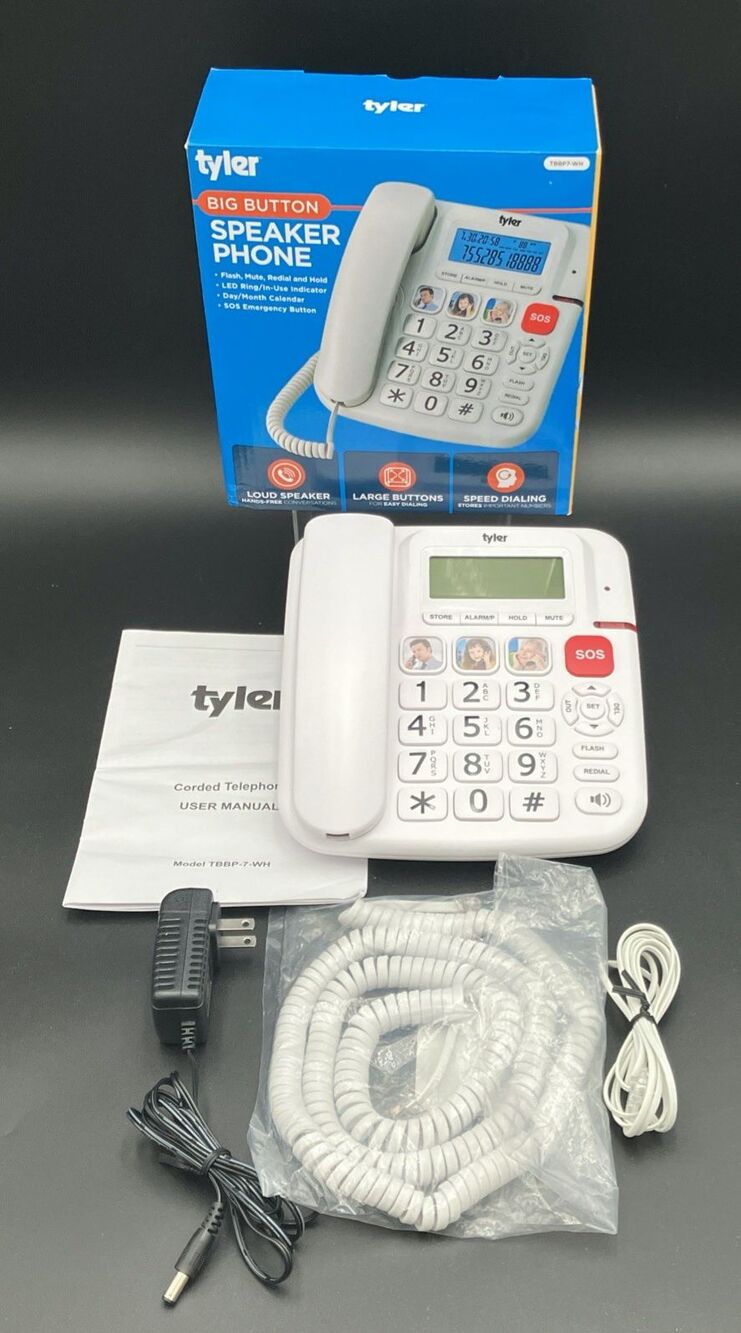 Tyler Big Button Speaker Phone with Speakerphone Original Box Complete